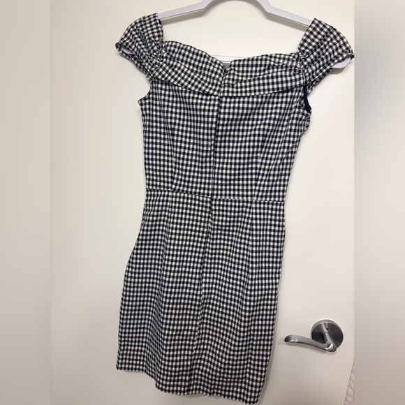 Zara Basics Gingham Bardot Mini Dress - Picture 5 of 5